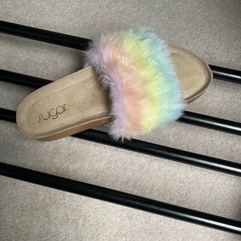 Sugar Women Bravos Plush Slide Sandals - New Nwob View 6